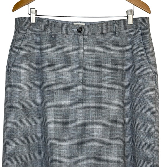 LL Bean Women’s Glen Plaid Tweed Fully Lined Classic Fit Skirt Size 16 - Picture 3 of 9